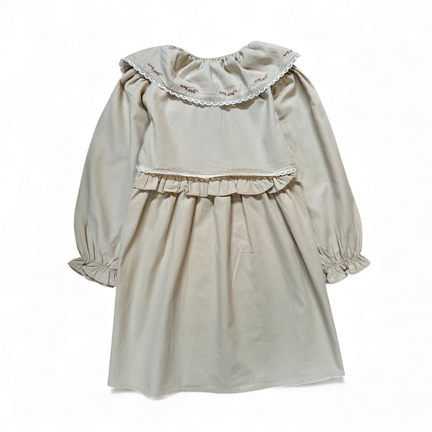 Victorian-inspired girls occasion dress with lace trim by That’s Not Fair London