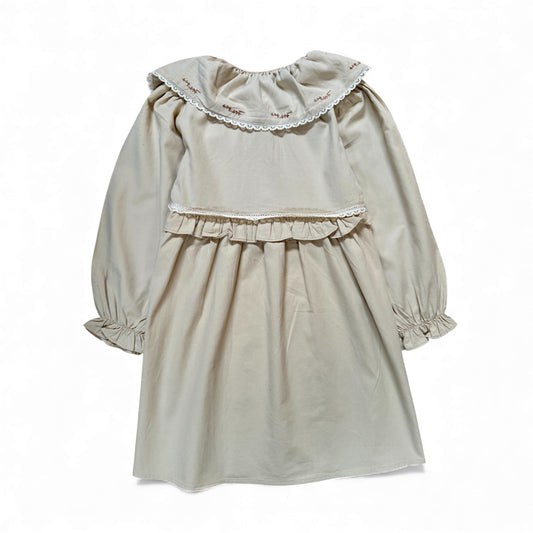 Victorian-inspired girls occasion dress with lace trim by That’s Not Fair London