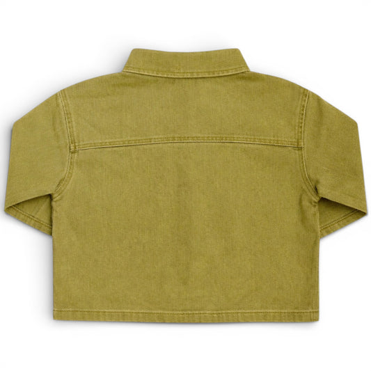 Children’s boxy fit denim shirt with drop shoulders and straight sleeves by That’s Not Fair London