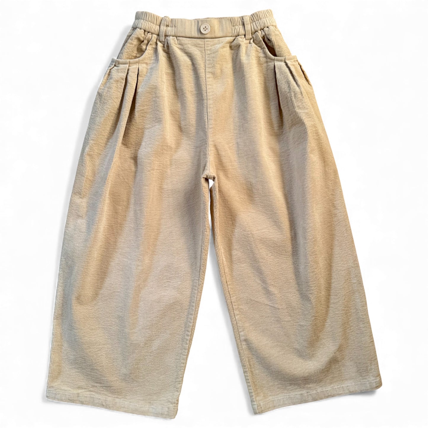 Bettie Culottes elasticated waistband and pleat detail.