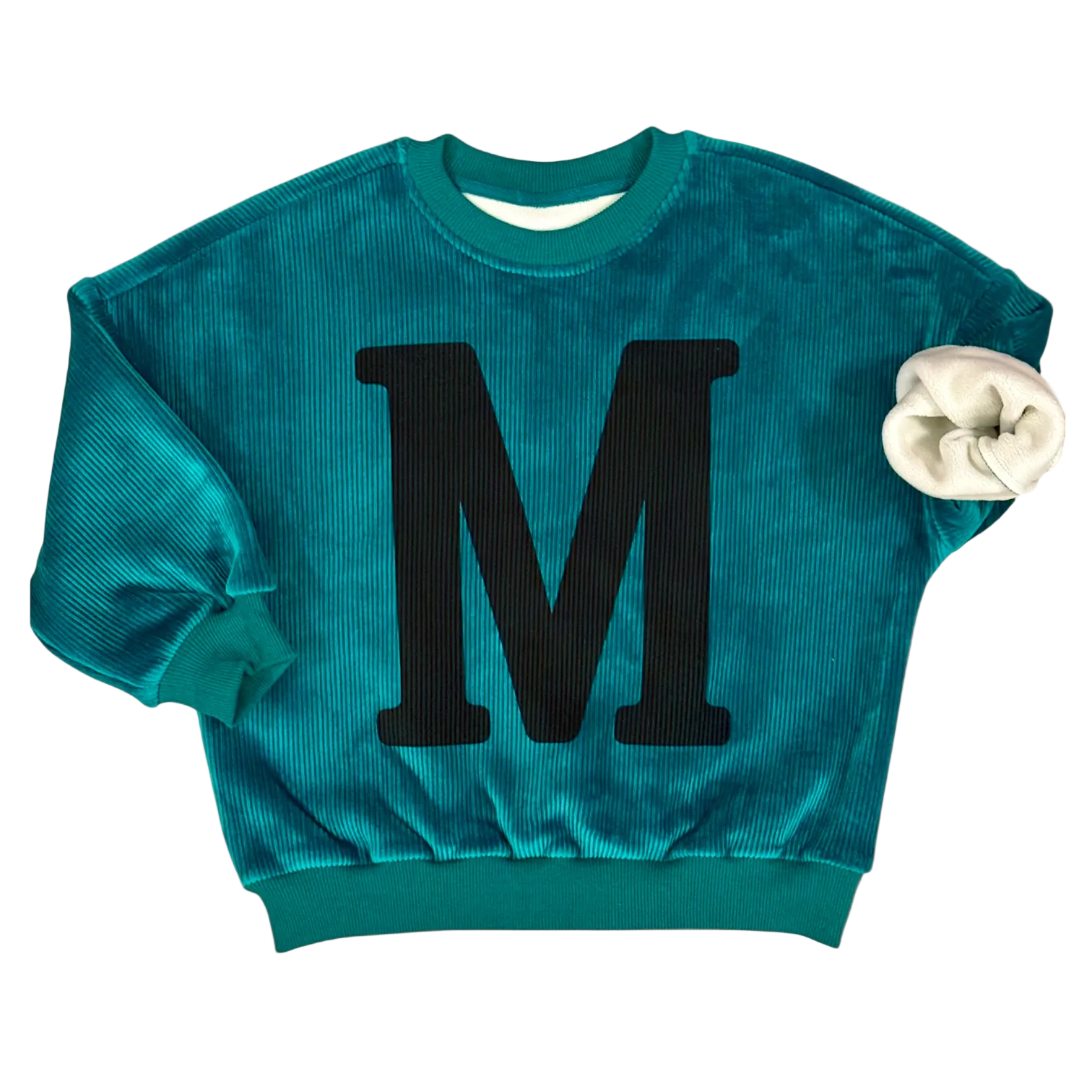 Mario Jumper, cream fleeced lining, front view.
