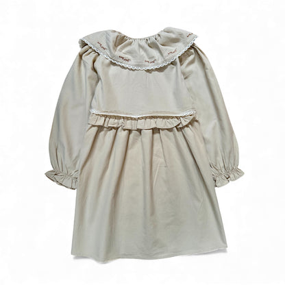 Victorian-inspired girls occasion dress with lace trim by That’s Not Fair London