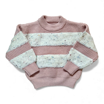Merrylou Jumper by That’s Not Fair London, textured remnant yarn knit with boxy cropped fit