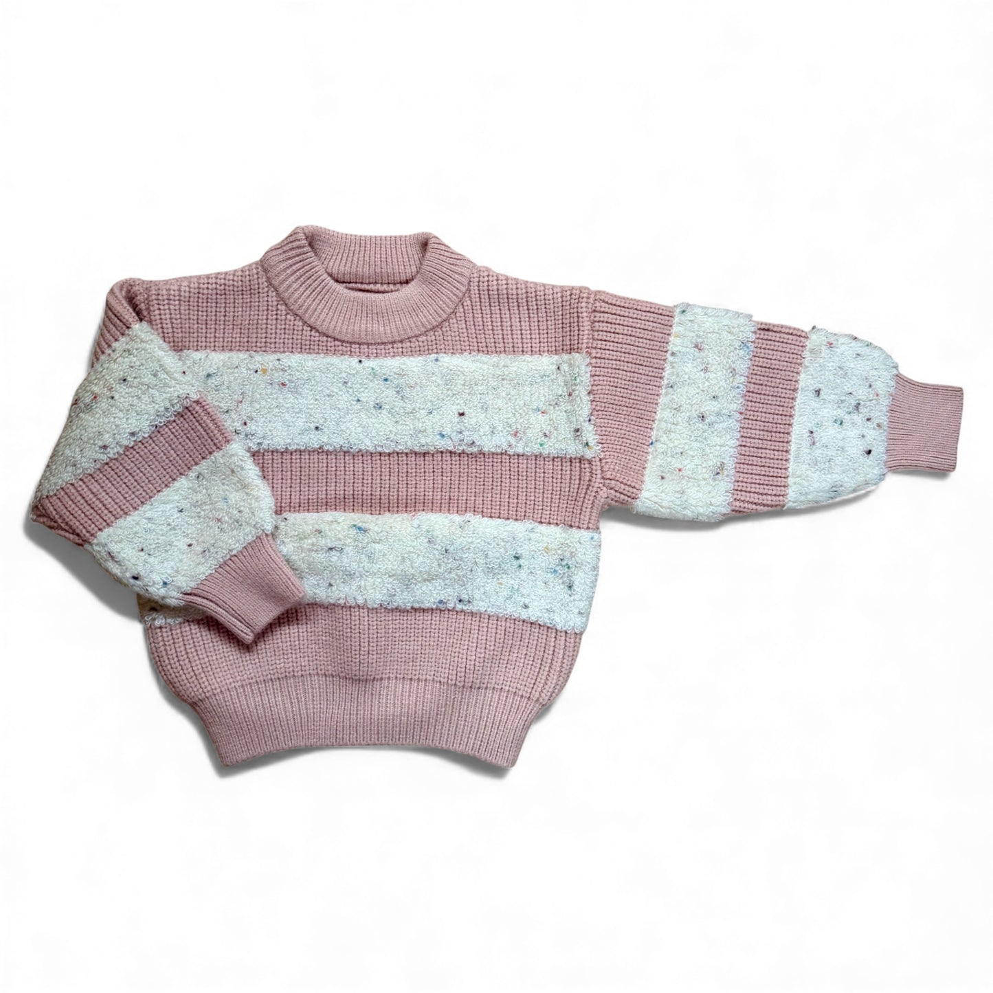 Back view of Merrylou Jumper, purl stitch knit with ribbed hem by That’s Not Fair London