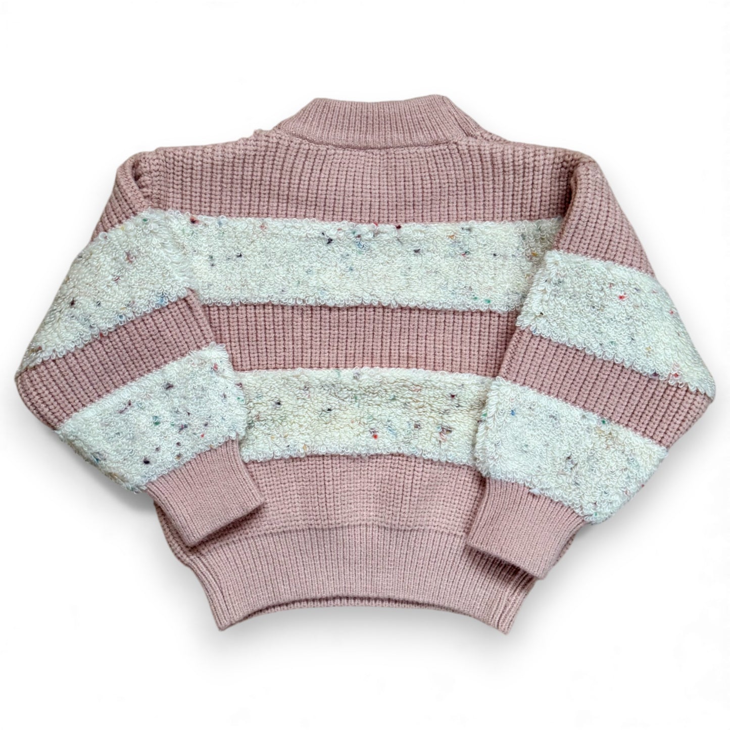 Back view of Merrylou Jumper, purl stitch knit with ribbed hem by That’s Not Fair London