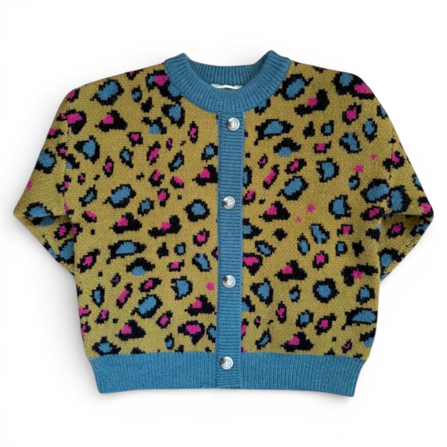 Graphic mock cardigan jumper with instinctive jacquard pattern by That’s Not Fair London