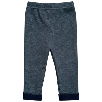 Children’s black fleece lined leggings with embroidered cuff details and bow trim by That’s Not Fair London