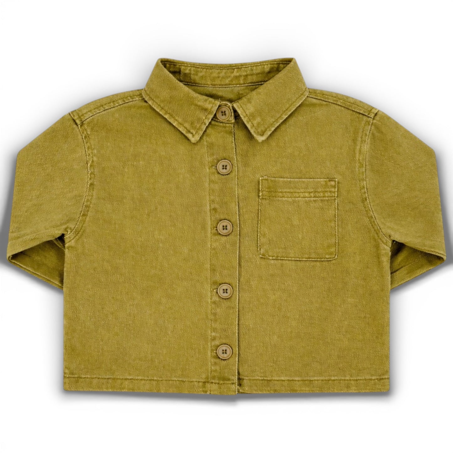 Children’s boxy fit denim shirt with drop shoulders and straight sleeves by That’s Not Fair London